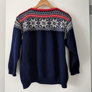 Vintage fair isle wool sweater m